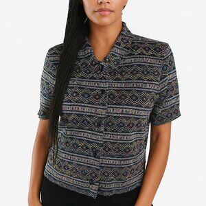 MISS BORBY Women's Colorful Top Large Polyester Nylon Spandex geometric